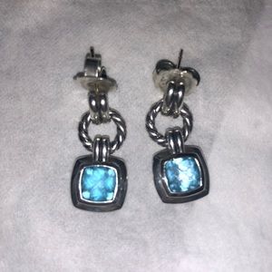 David Yurman Albion Blue Topaz Drop Earring